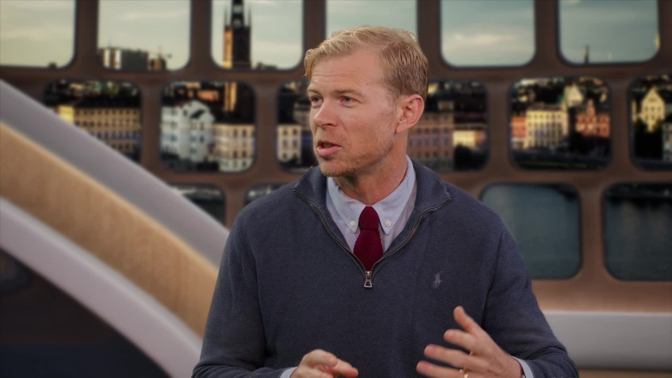 Adam Kostyal vd för Stockholmsbörsen, här i samband med noteringen av Apotea.