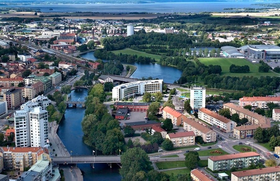 Vy över Stångån i Linköping. Foto: Mynewsdesk