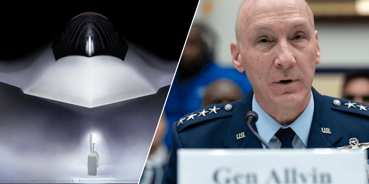 Här är det nya stridsplanet från Boeing och senator David Allvin. (Foto: National defense magazine och Jose Luis Magana/APTT)