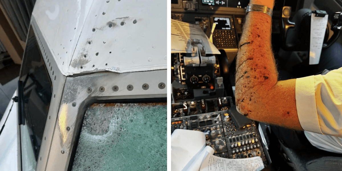 Vad var det som slog sönder rutan på ett flygplan egentligen? (Foto: AVGeekery)