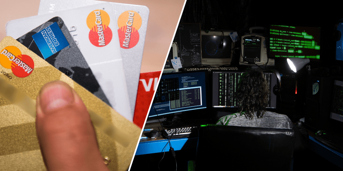Så lätt stjäls och säljs dina bankkort. (Foto: Jon Olav Nesvold/NTB/TT och Canva)