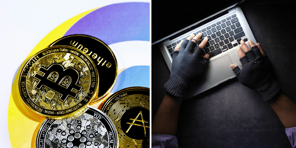 Om du är intresserad av krypto och söker ett jobb, ja då kan du råka illa till. (Foto: Traxer on Unsplash och Canva)