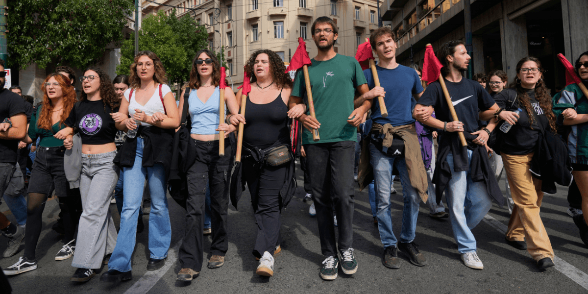 Demonstranter i Grekland protesterade mot den nya lagen