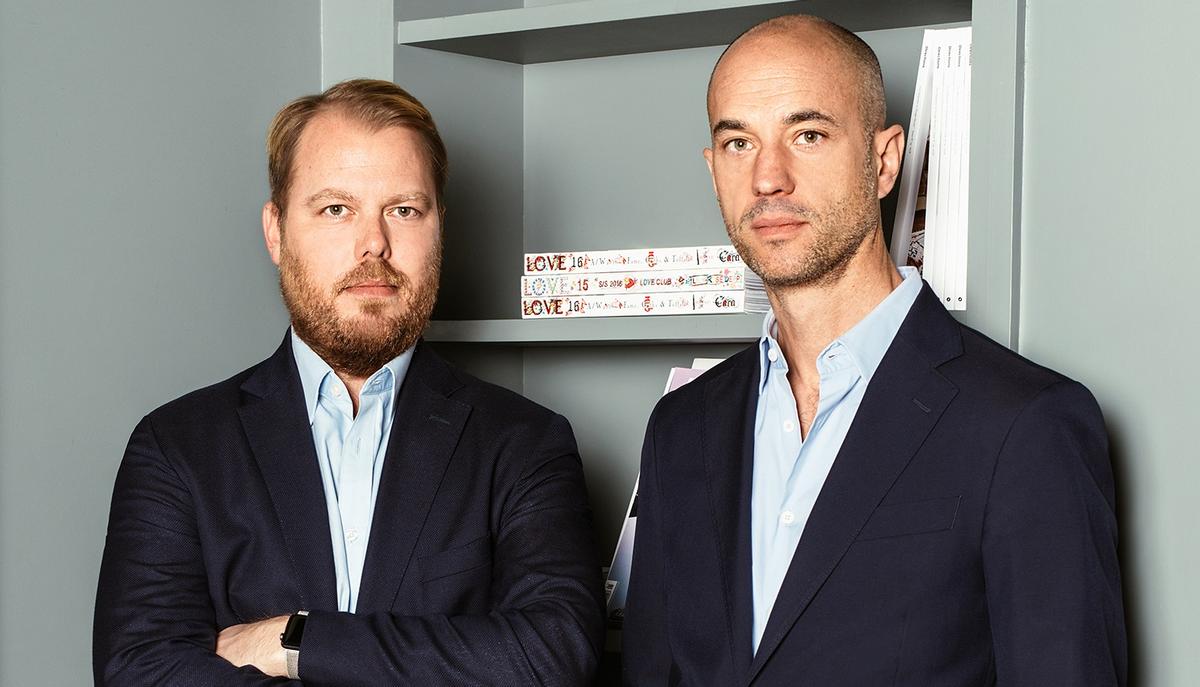 David Bonnier (t.v.) och Amaury de Poret, grundare Enexis. Foto: Enexis