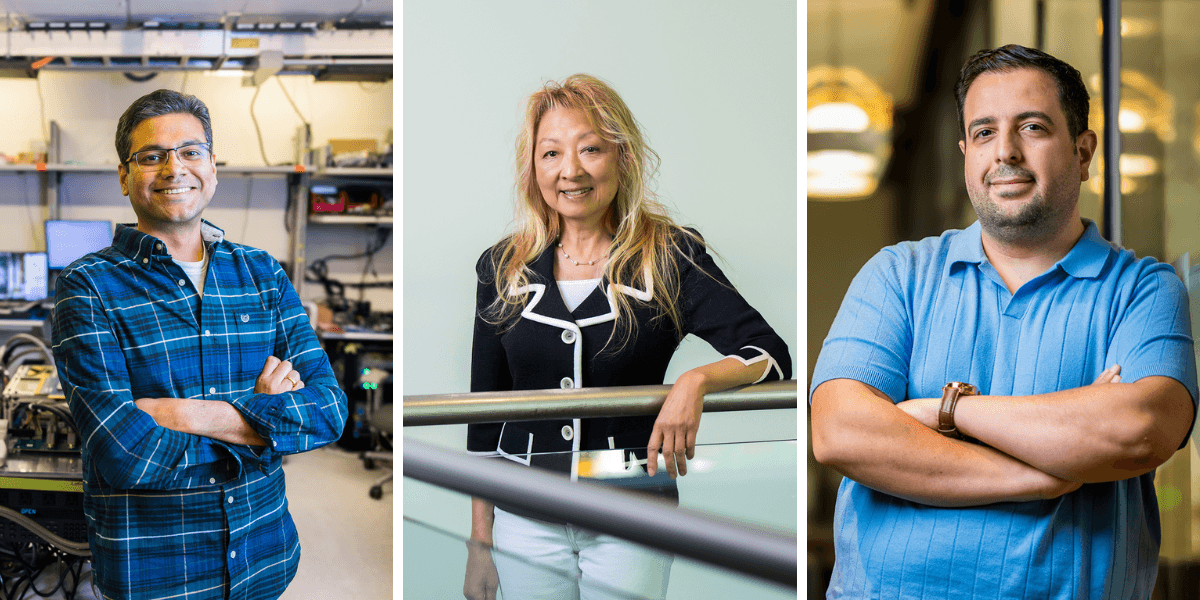 Sashi Majety, senior teknisk programansvarig, Judy Priest, företags-vd och teknisk chef samt Husam Alissa, chef för systemteknik. (Foto: Microsoft)