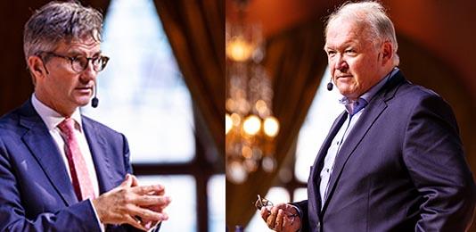 Erik Thedéen på FI inledde årets Finansdagen om en hållbar finansbransch. Swedbanks ordförande Göran Persson avslutade. Foto: Stefan Sigemo/PWC.