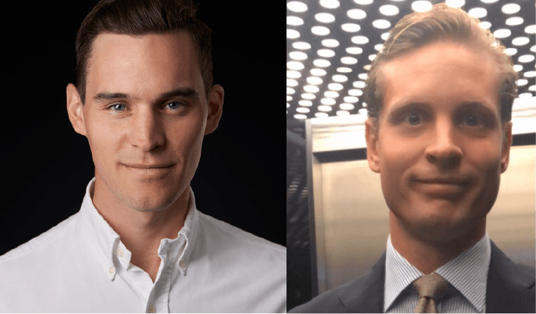 Daniel Thorsson, analytiker på ABG Sundal Collie och Erik Elander, analytiker på Handelsbanken. Foto: Respektive företag