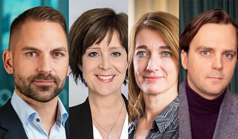 Niklas Magnusson (SEB), Unni Jerndal (Swedbank), Anna Sundblad (Danske Bank) och Erik Wennergren (SBAB). Foto: Respektive bank