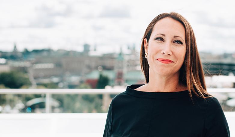 "Jämställdhet är en förutsättning för att vara relevant både som arbetsgivare och som leverantör av juridiska tjänster", säger Frida Rydin, vice vd på Delphi. Foto: Stellan Stephenson