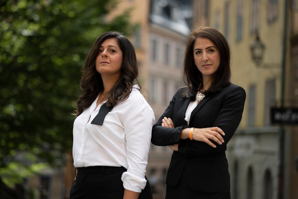 Advokaterna Anuta Sjunghamn och Nadja Hatem, medgrundare, Kliently