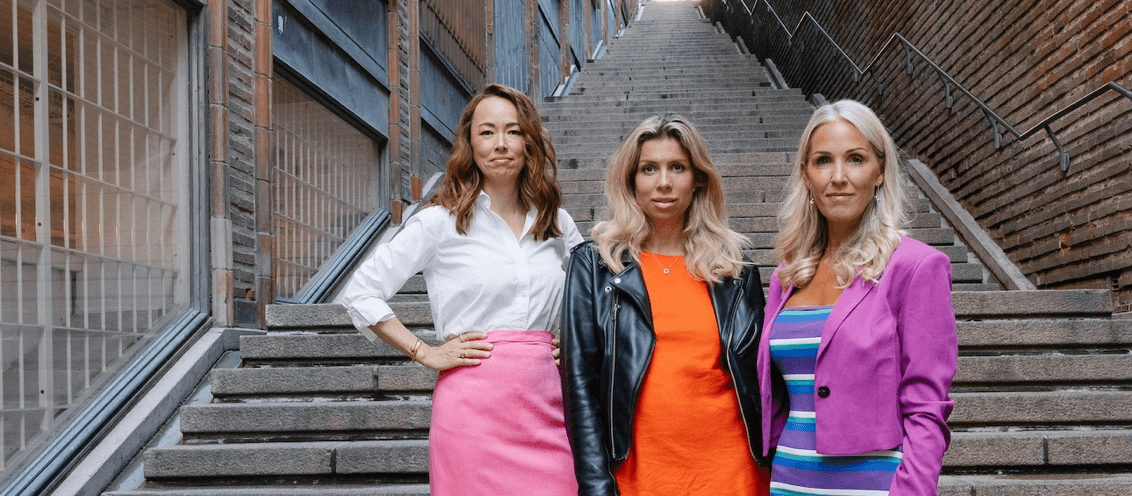 Maria Hedengren, Michaela Berglund och Eva Trouin.
