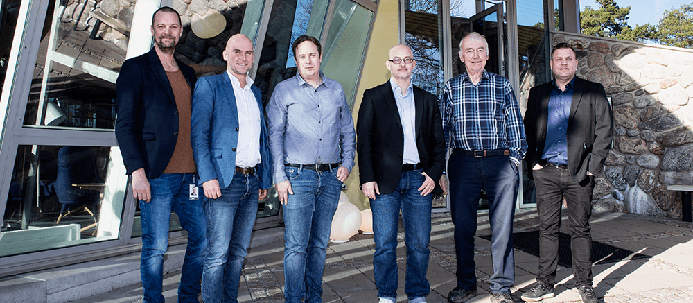 Från vänster: Mattias Jönegren, Niklas Rönn, Mats Lindberg, Martin Albinsson, Bert-Inge Hogsved och Mikael Svensson.