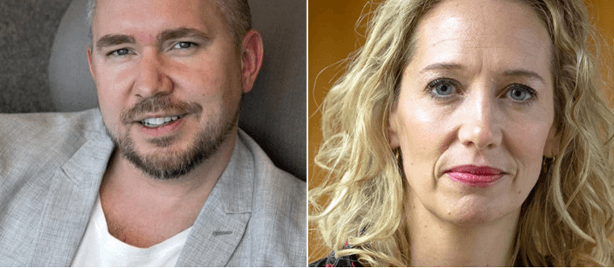 Erling Løken Andersen, vd för Advokatguiden och Mia Edwall Insulander, generalsekreterare för Advokatsamfundet.