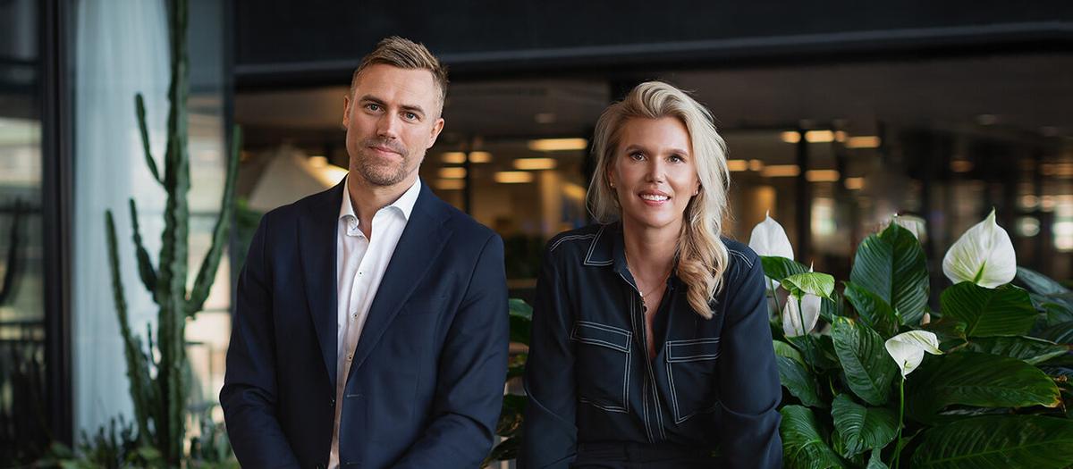 Sebastan Harung, Group CEO och grundare av Kameo och Erika Eliasson Ekberger.