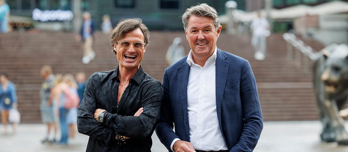 Petter A. Stordalen, ägare och grundare av Strawberry och Norwegians koncernchef Geir Karlsen.