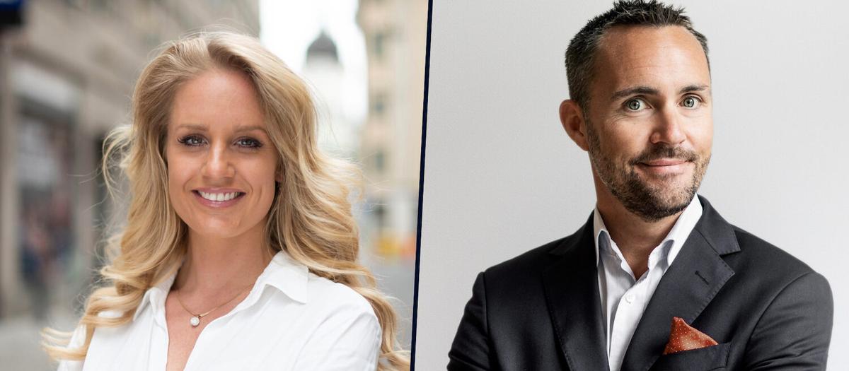 Sofia Tångelin, chefsjurist på Hidden Dreams och Karl-Johan Nörklit, partner på Unum Tax.