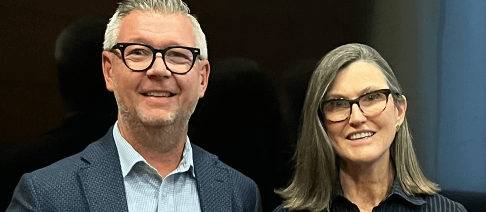 Jesper Bonnivier, vd Avanza Fonder och Cathie Wood, vd och grundare Ark Invest.
