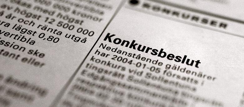 Tredje kvartalet med ökning av antalet konkurser