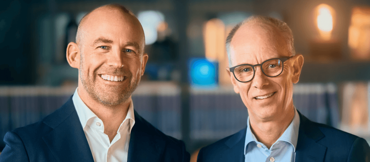 Johan Malm, vd för Öhmankoncernen och Johan Lannebo, medgrundare av Lannebo Fonder. Foto: Pressbild