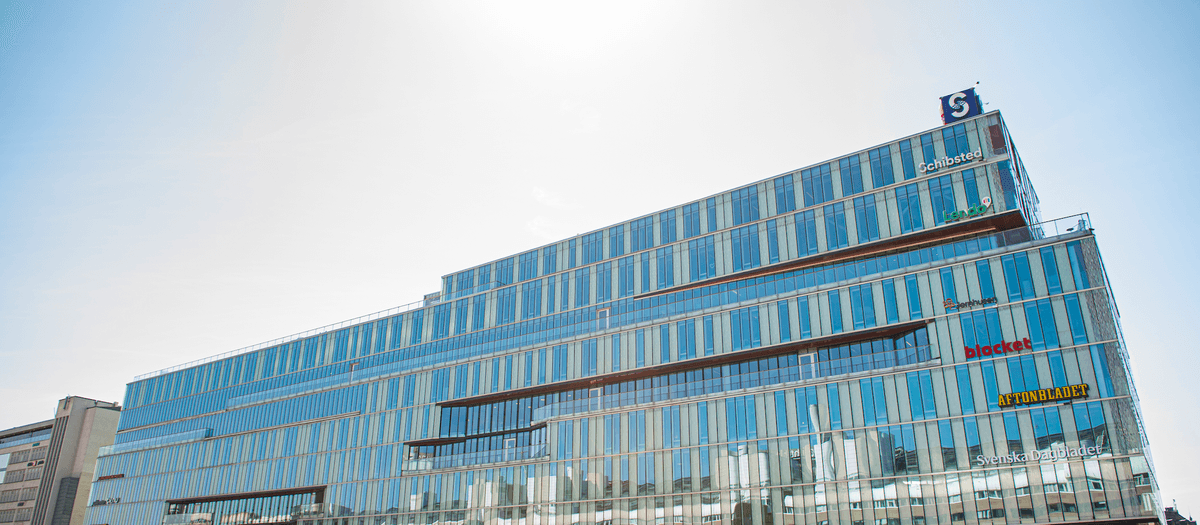 Schibstedhuset I centrala Stockholm. Foto: TT