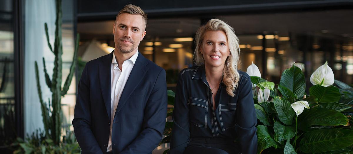 Sebastan Harung, Group CEO och grundare av Kameo och Erika Eliasson Ekberger.
