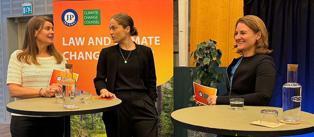 Från vänster: Annette Magnusson, Climate Change Counsel, Anja Ipp, Climate Change Counsel och Kajsa Palmberg, JP Infonet.