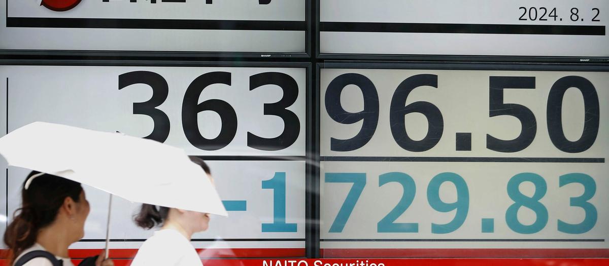 Börsras i Japan efter oro för recession i USA