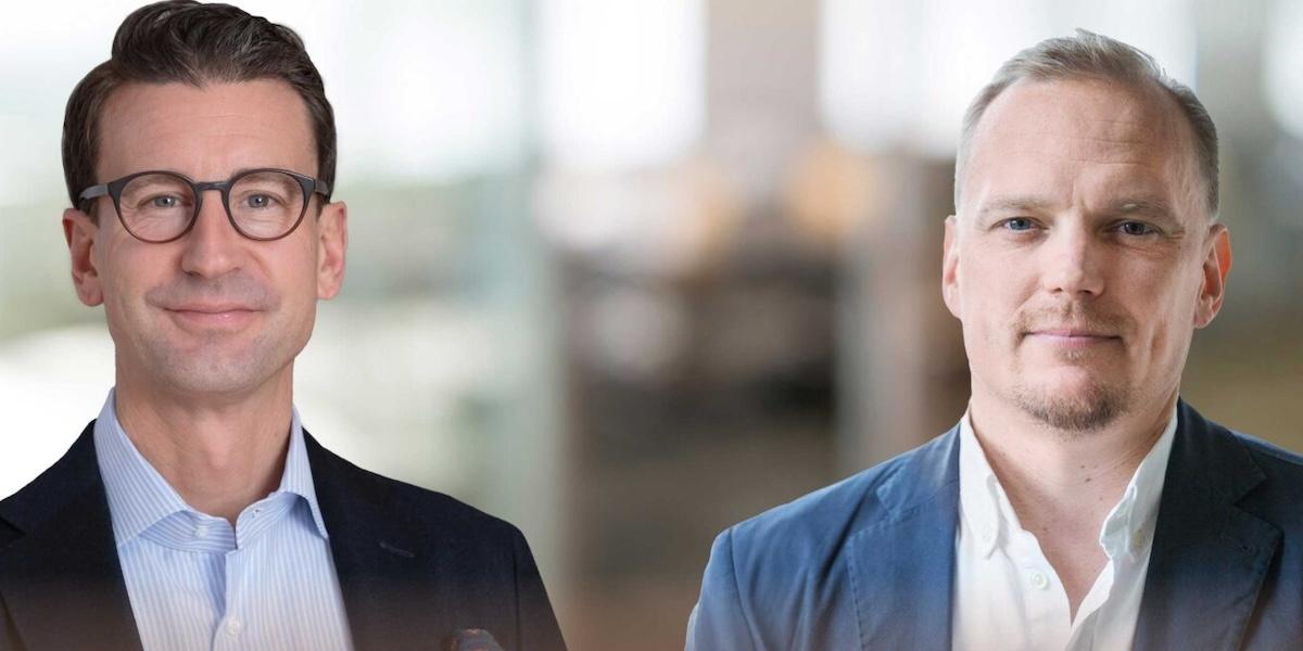 Linus Singelman, vd på Alektum, och Joakim Jansson, vd på TF Bank