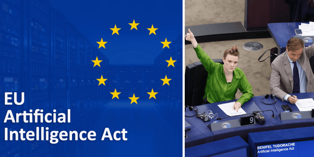 Allt du behöver veta för att följa EU:s nya AI-lag. (Foto: Cultural Action Europe och Jean-Francois Badias/AP/TT)