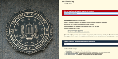 Vem eller vilka ligger bakom siten Archive.is? Det vill FBI ta reda på. (Foto: David Trinks on Unsplash och Archive.is)