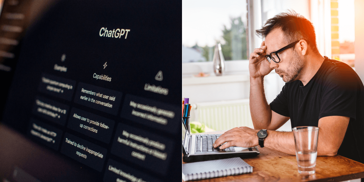 Mycket att tänka på. Här är några tips på hur du skyddar dig när du använder AI. (Foto: Emiliano Vittoriosi on Unsplash och Canva)