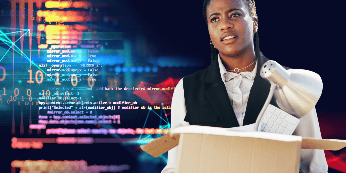 Massuppsägningar för AI gör anställda upprörda. (Foto: Getty Images For Unsplash+ och Canva)