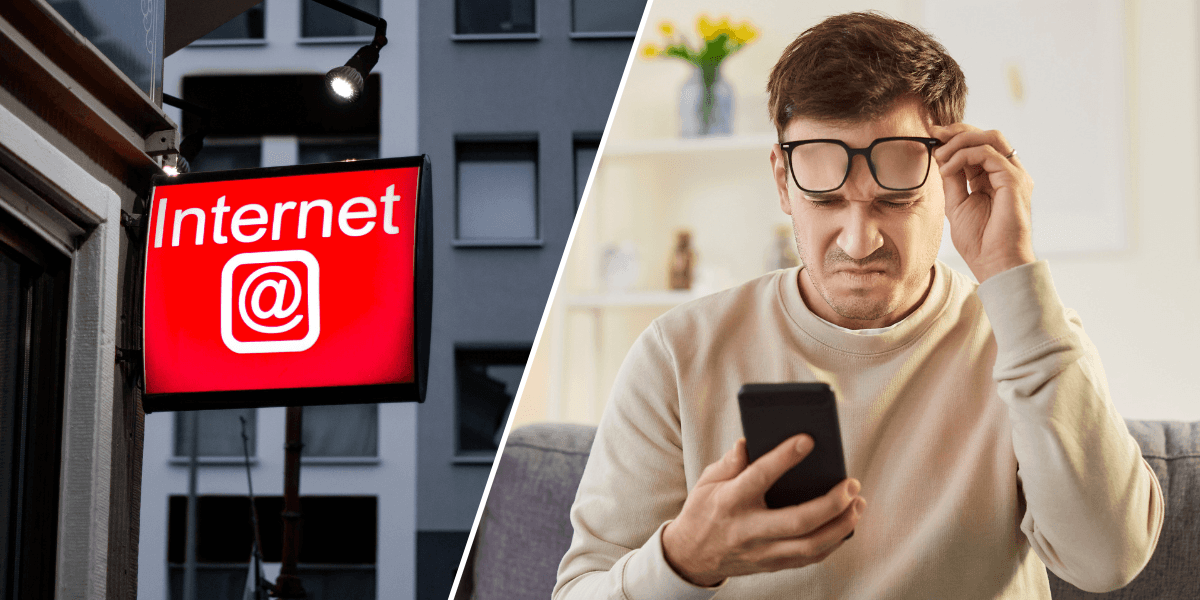 Här är några bisarra saker till varför internet går ner i bland. (Foto: Leon Seibert on Unsplash och Canva)