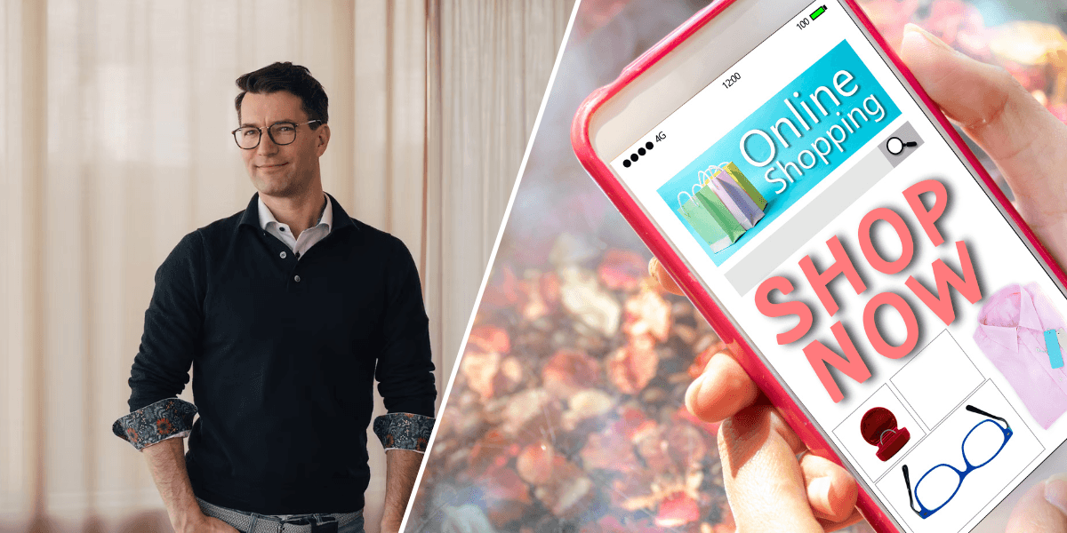 Philip Konopik, Group Country Manager för Visa i Norden, vill poängtera att man måste tänka på säkerheten. (Foto: Visa och Canva)