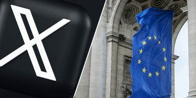 Sociala plattformen X och EU kommer inte riktigt överrens. (Foto: Alexander Shatov on Unsplash och Canva)